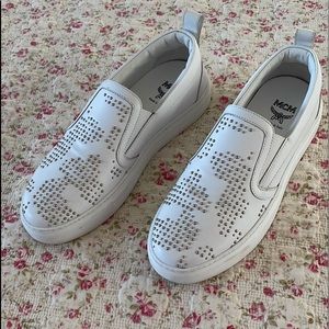 MCM Worldwide slip on, studded sneakers. Womens size 7. Never worn.